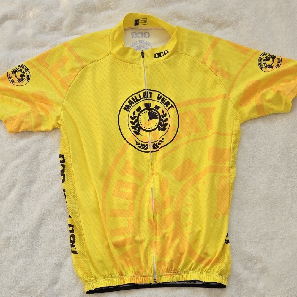 Tour de France Leaders Maillot JauneYellow Cycling Jersey with Black Accents
